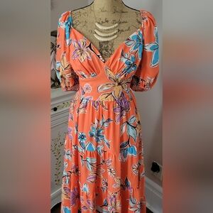 Flying Tomato Vibrant Floral Maxi Dress